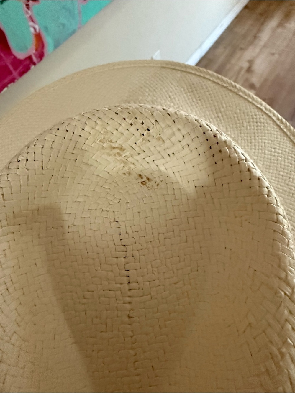 Janessa Leone Zoe Straw Wide-Brim Hat in Bleach - Picture 5 of 5